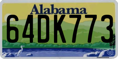 AL license plate 64DK773