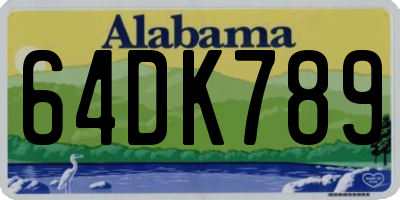AL license plate 64DK789
