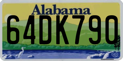 AL license plate 64DK790