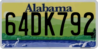 AL license plate 64DK792