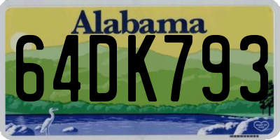 AL license plate 64DK793