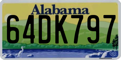 AL license plate 64DK797