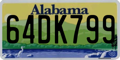 AL license plate 64DK799