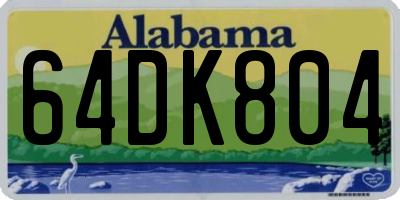 AL license plate 64DK804