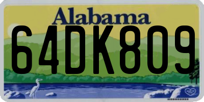 AL license plate 64DK809
