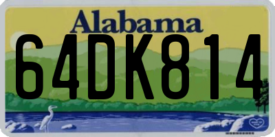 AL license plate 64DK814
