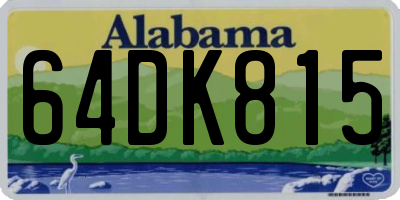 AL license plate 64DK815