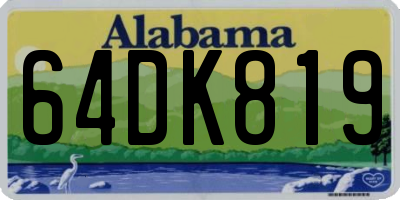 AL license plate 64DK819
