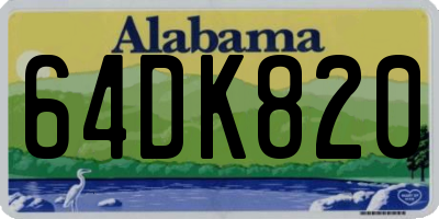 AL license plate 64DK820