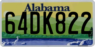 AL license plate 64DK822