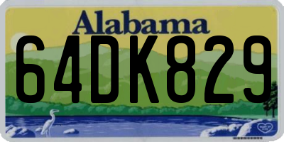 AL license plate 64DK829