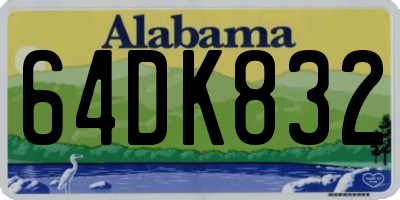 AL license plate 64DK832