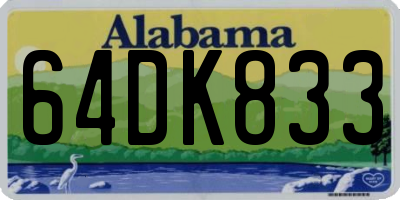 AL license plate 64DK833