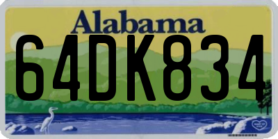 AL license plate 64DK834