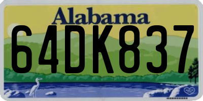 AL license plate 64DK837