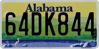 AL license plate 64DK844