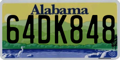 AL license plate 64DK848