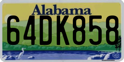 AL license plate 64DK858