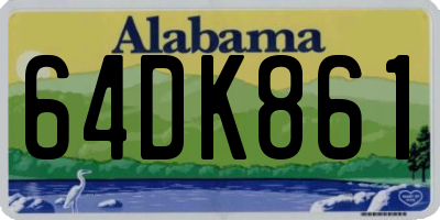 AL license plate 64DK861