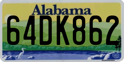 AL license plate 64DK862