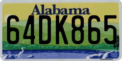 AL license plate 64DK865