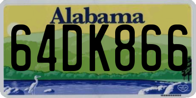 AL license plate 64DK866