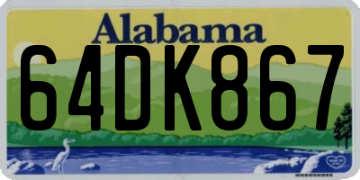 AL license plate 64DK867