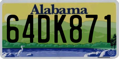 AL license plate 64DK871