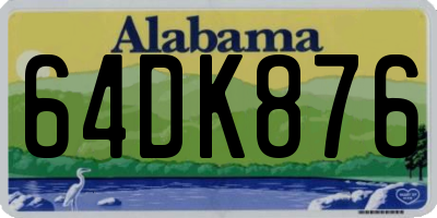 AL license plate 64DK876