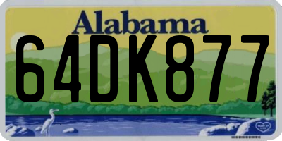 AL license plate 64DK877
