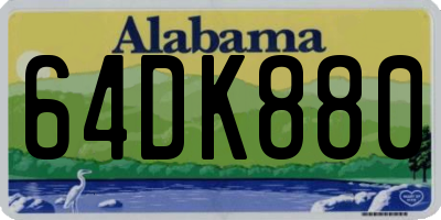 AL license plate 64DK880