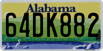 AL license plate 64DK882