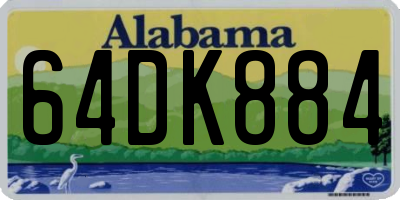 AL license plate 64DK884