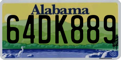 AL license plate 64DK889