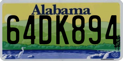 AL license plate 64DK894