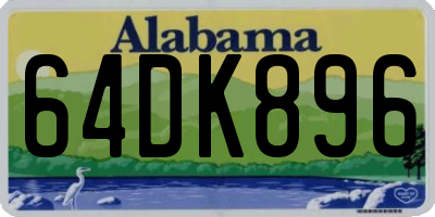 AL license plate 64DK896