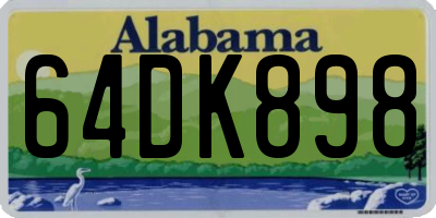 AL license plate 64DK898