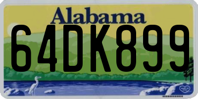 AL license plate 64DK899