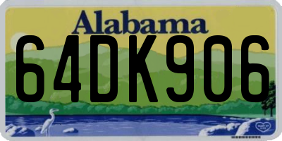 AL license plate 64DK906