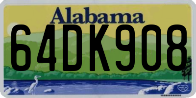 AL license plate 64DK908
