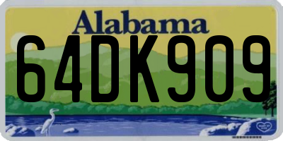 AL license plate 64DK909