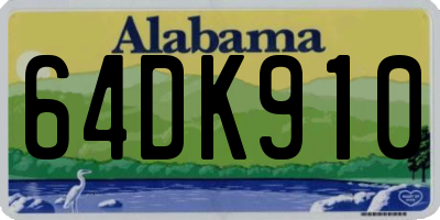 AL license plate 64DK910