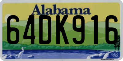 AL license plate 64DK916