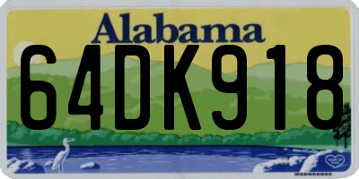 AL license plate 64DK918