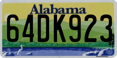 AL license plate 64DK923