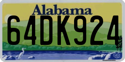 AL license plate 64DK924