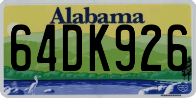 AL license plate 64DK926