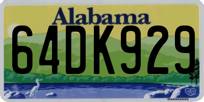 AL license plate 64DK929