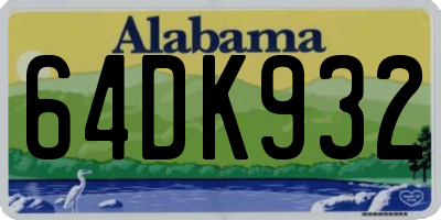 AL license plate 64DK932