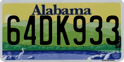 AL license plate 64DK933